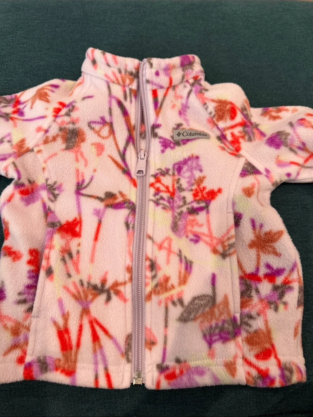Columbia Pink/Purple Floral Fleece Jacket for Kids
